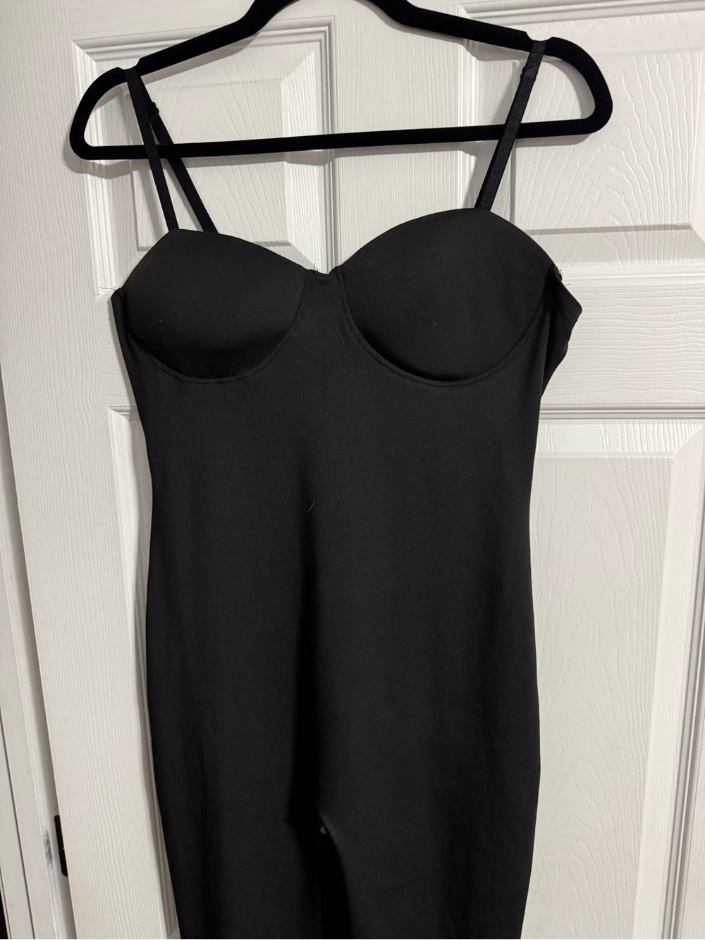 Black Bustier Jumpsuit with Padded Cups & Adjustable Straps